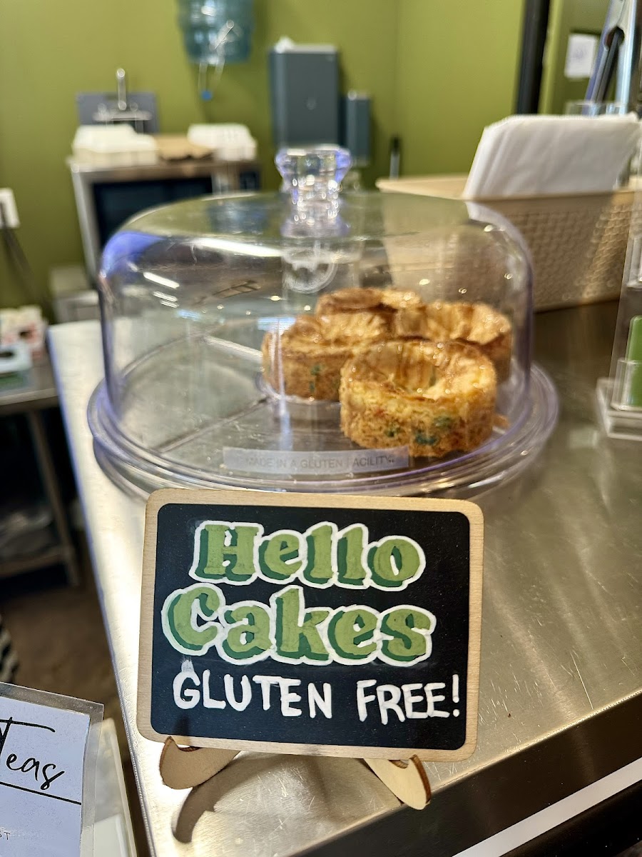 Gluten free Hello Cakes. Made off site at a dedicated facility