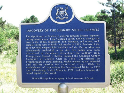 The significance of Sudbury's mineral deposits became apparent during construction of the Canadian Pacific Railway through the area in the 1880s. Blacksmith Tom Flanagan, and others, took samples...