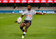 Sanele Nohamba of the Cell C Sharks during the Super Rugby Unlocked match between Cell C Sharks and Emirates Lions at Jonsson Kings Park on October 09, 2020 in Durban, South Africa. 