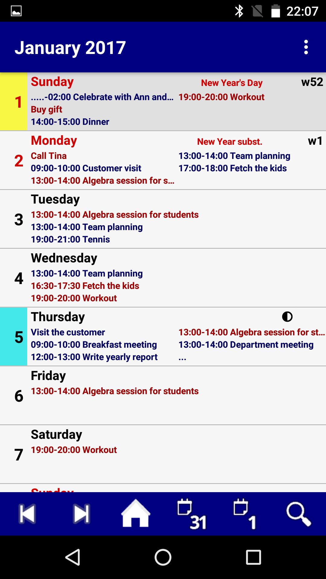 Android application Calendar Pro/en - full version screenshort