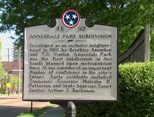 Developed as an exclusive neighborhood in 1903 by Brinkley Snowden and T.O. Vinton, Annesdale Park was the first subdivision in the South planned upon metropolitan lines. It was considered an...