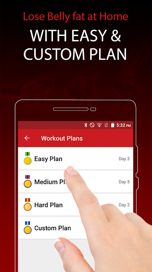 15 дней живота жир разминки — приложение на Android