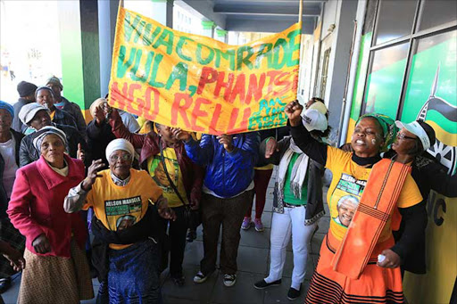 ANgry Cambridge Township community members, this morning marched to the ANC's Dr WB Rubusana regional office "to beg" party leadership to reconsider its decision "to impose" Rogers Relu as their ward`s councillor candidate, while they had preferred Mbulelo Vula. picture: STEPHANIE LLOYD
