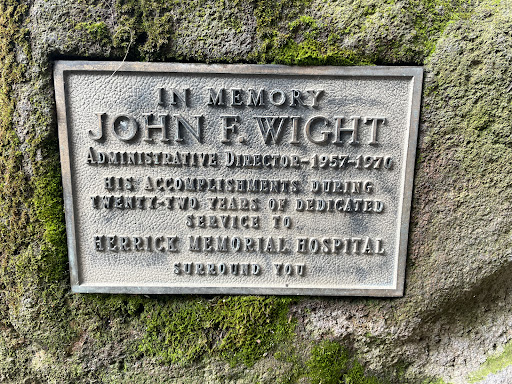 IN MEMORY JOHN F. WIGHT ADMINISTRATIVE DIRECTOR-1957-1970 HIS ACCOMPLISHMENTS DURING TWENTY-TWO YEARS OF DEDICATED SERVICE TO HERRICK MEMORIAL HOSPITAL SURROUND YOU