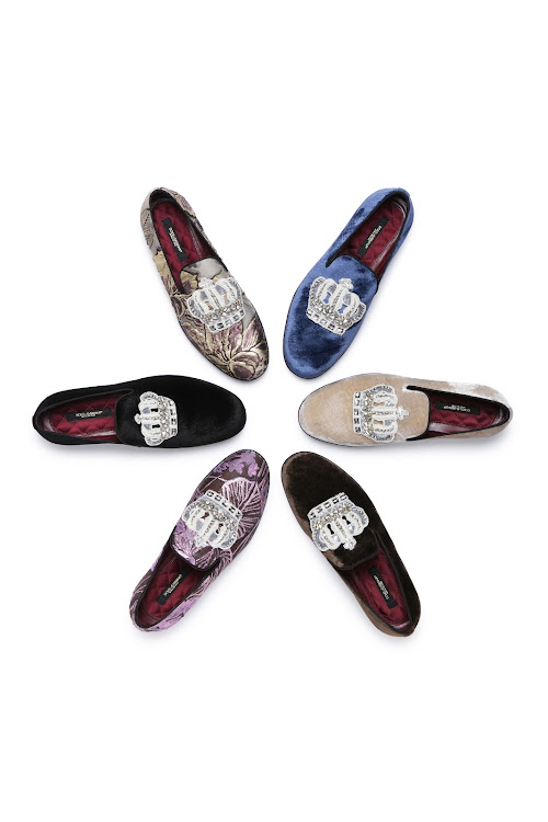 Dolce & Gabbana 'Leo' velvet slipper