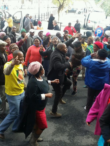 ANC members chant Dubula uMalema (shoot Malema) as the enter Parliament.