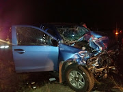 Two killed in collision between car and bakkie.