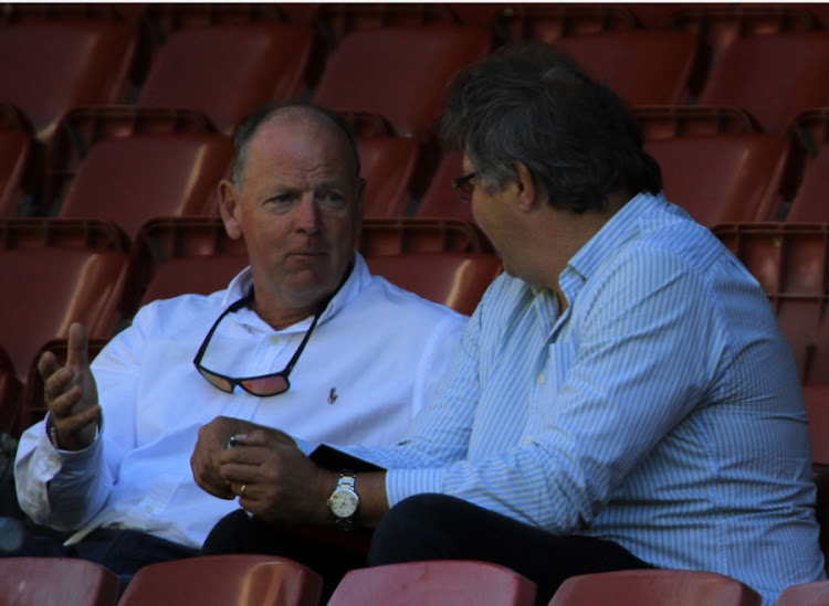 Former Springboks Rugby World Cup winning coach Jake White (L) is tipped for the Australia job.
