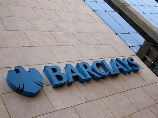 A Barclays logo is pictured outside the Barclays towers in Johannesburg, South Africa, December 16, 2015. /REUTERS