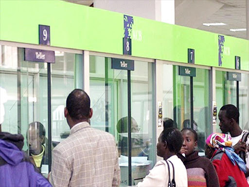 Customers at a KCB branch in Nairobi /FILE