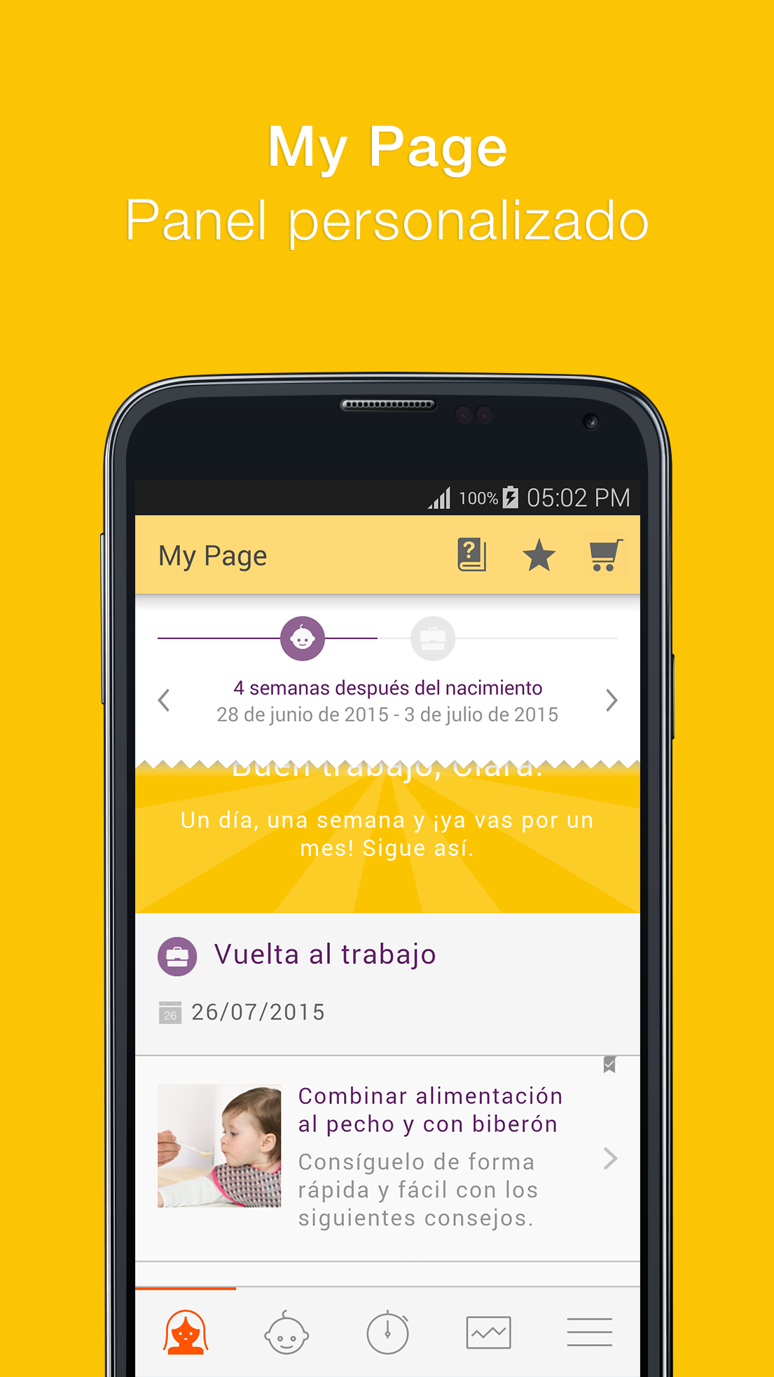 Android application Medela Family Baby Tracker screenshort