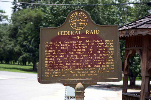 On Saturday, November 19, 1864, Federal troops under Gen. Geary, Sherman´s 20th Army Corps, drove a small detachment of Confederate soldiers out of Buckhead, ate dinner and then destroyed the...