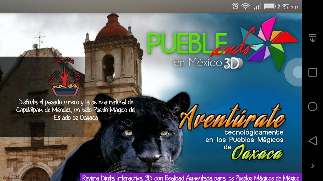 Android application Puebleando en 3D Oaxaca screenshort