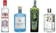 From left: Beefeater, Drumshanbo Gunpowder Irish Gin, No 3 London Dry Gin (winner) and Roku Japanese Gin.