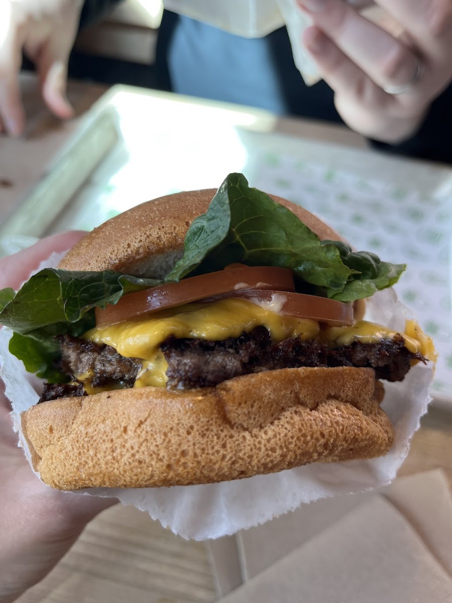 @Shake shack. Double patty with cheese burger. Yummy