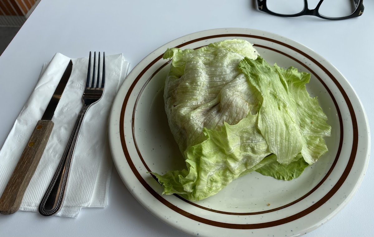 L&L burger lettuce wrap version