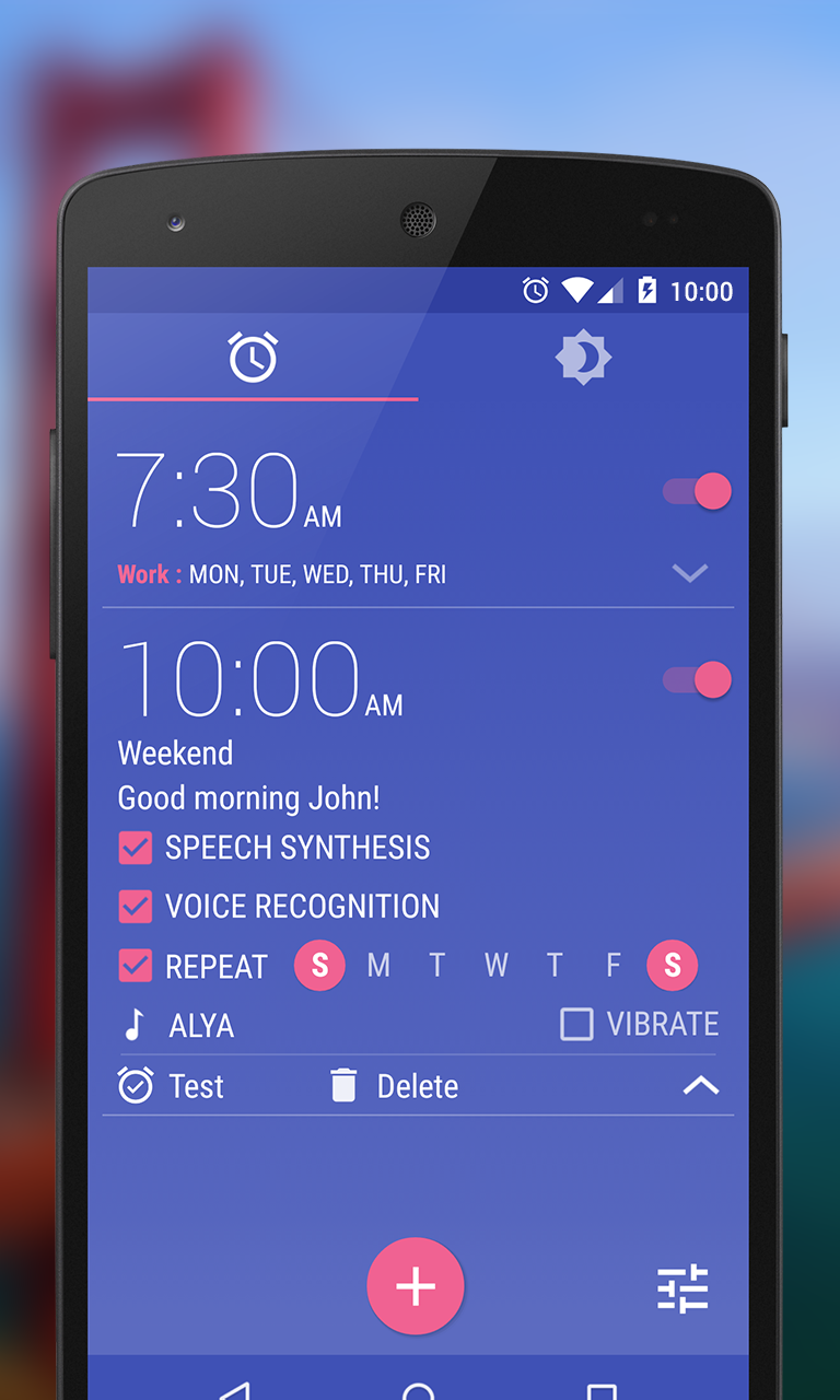 Android application WakeVoice - vocal alarm clock screenshort