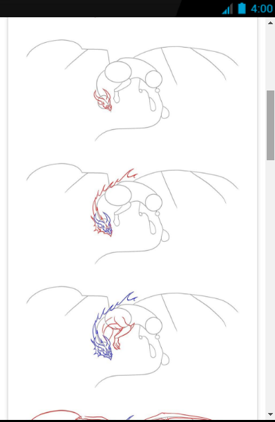 Android application How to draw a dragon screenshort