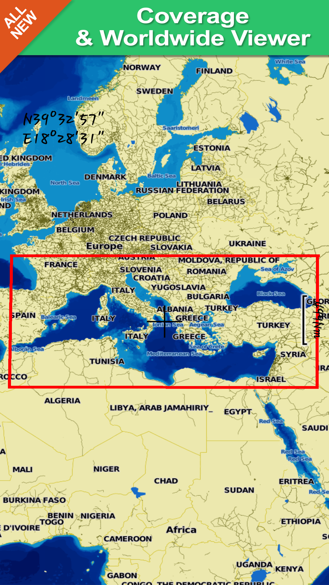 Android application Mediterranean Sea GPS Nautical and Fishing Charts screenshort