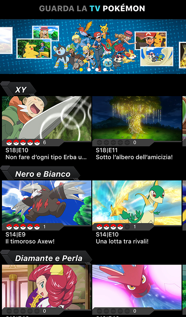 Android application Pokémon TV screenshort