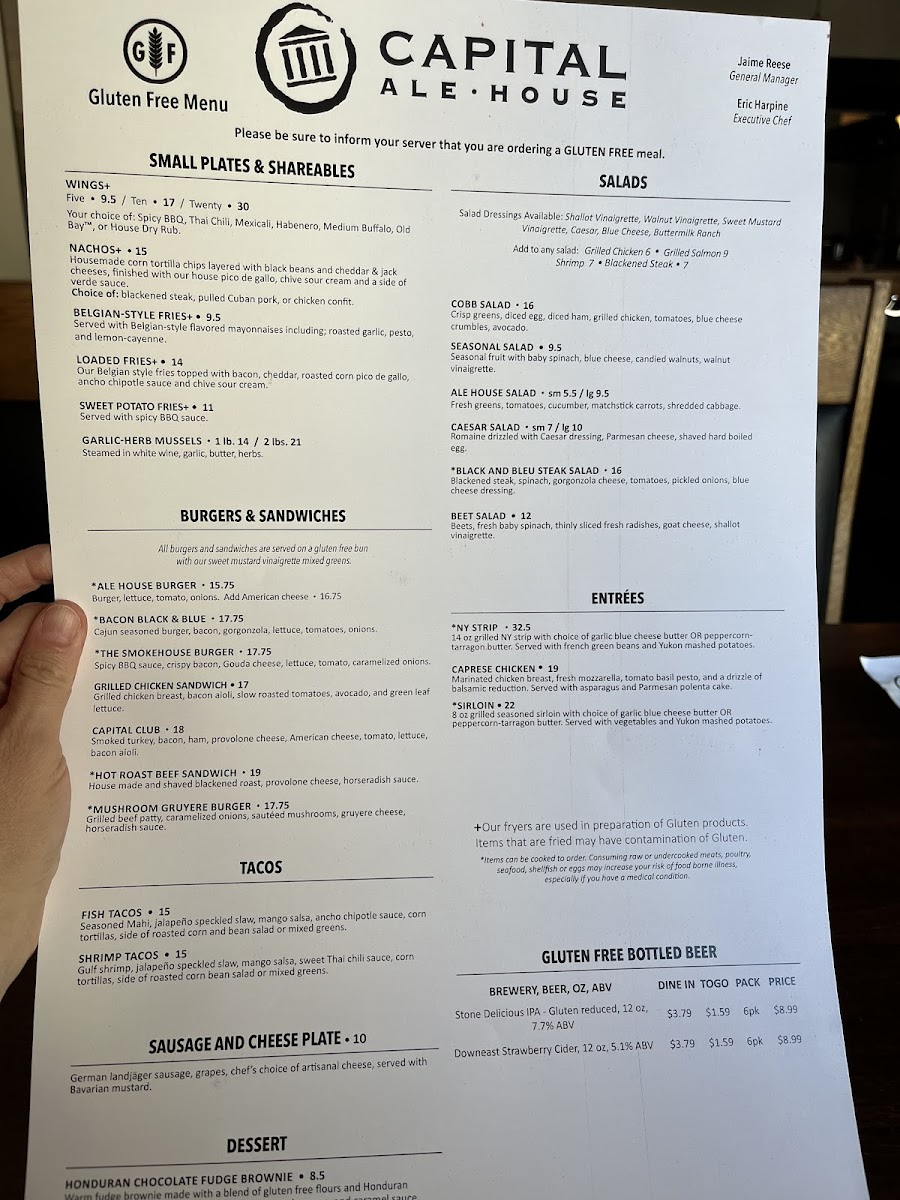 GF menu