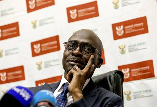 Newly appointed Finance Minister Malusi Gigaba addresses the media, at the Treasury offices in Pretoria CBD, on the countries downgrade to junk status by ratings agency Standard and Poor's.