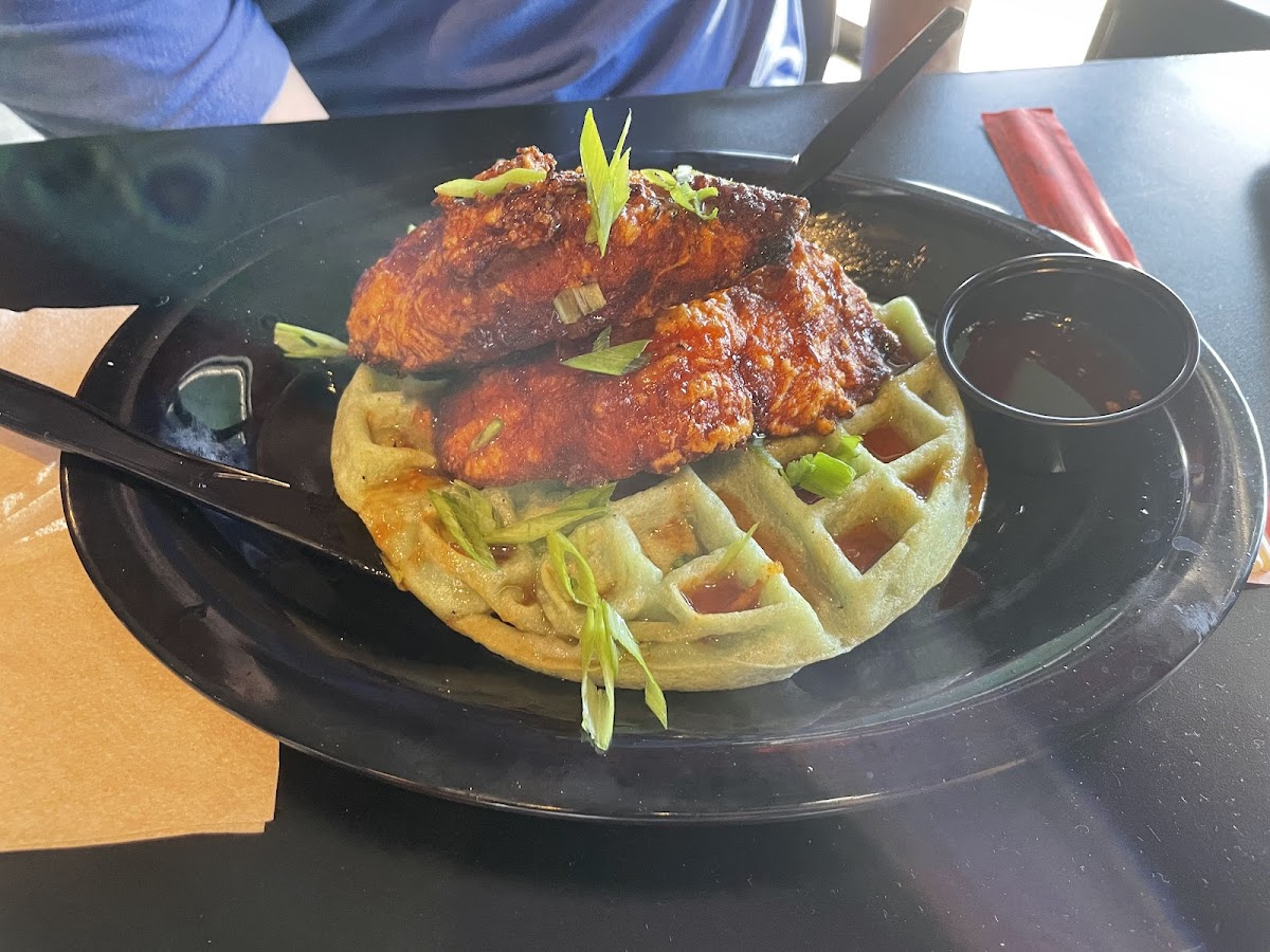 Pan Fried Chicken and Waffles (Not GF)