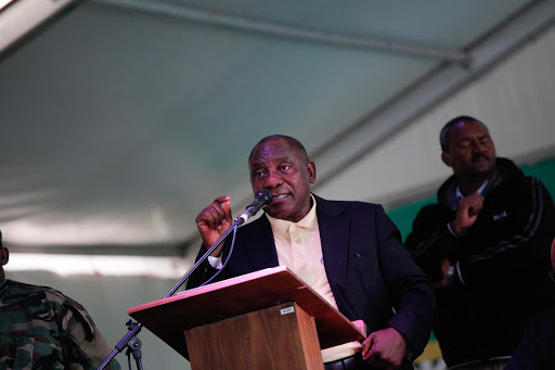 Deputy President Cyril Ramaphosa talks on the second day of the Northern Cape ANC provincial conference in Colesberg, Northern Cape.