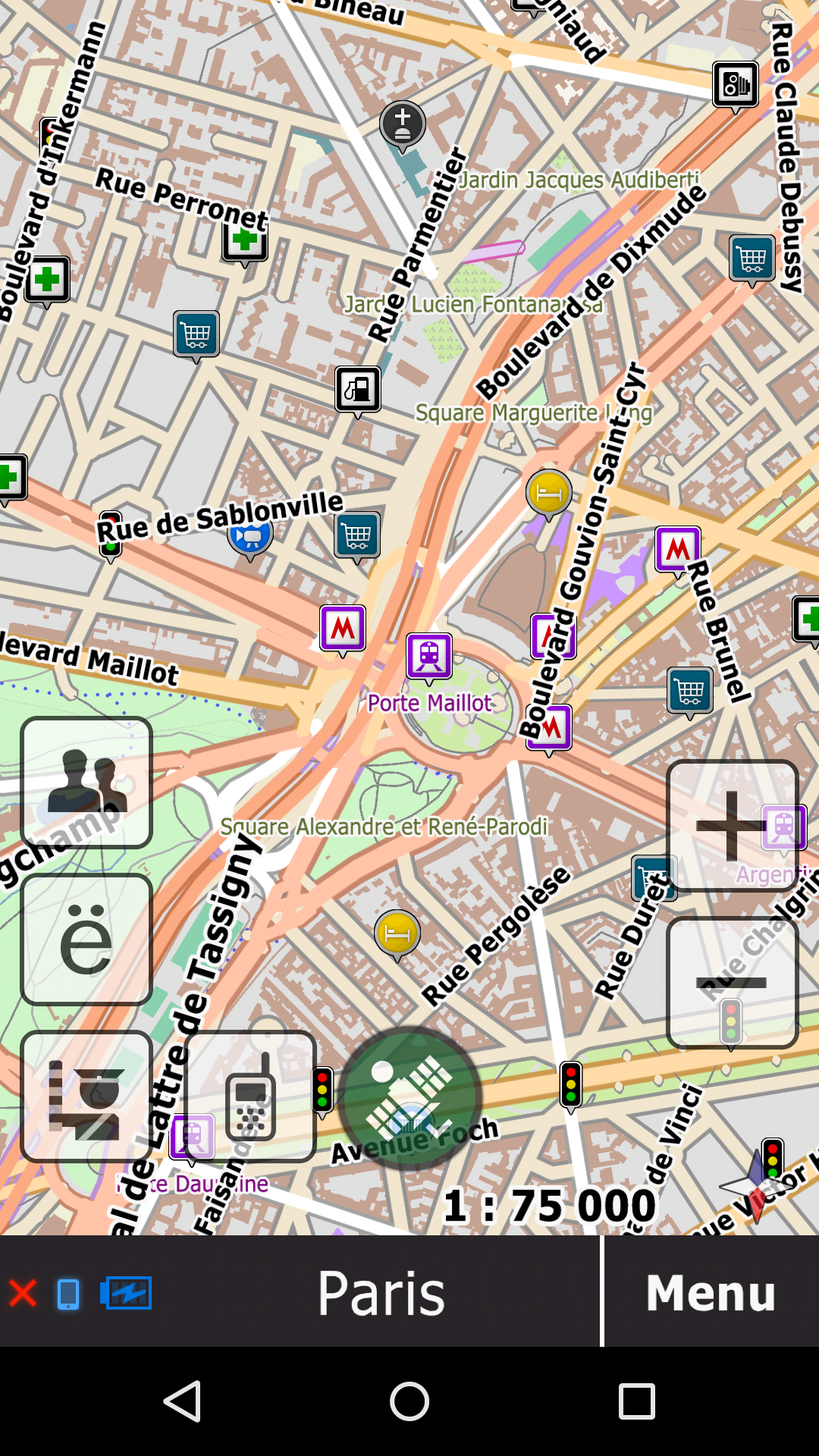 Android application GeoNET. Maps & Friends screenshort