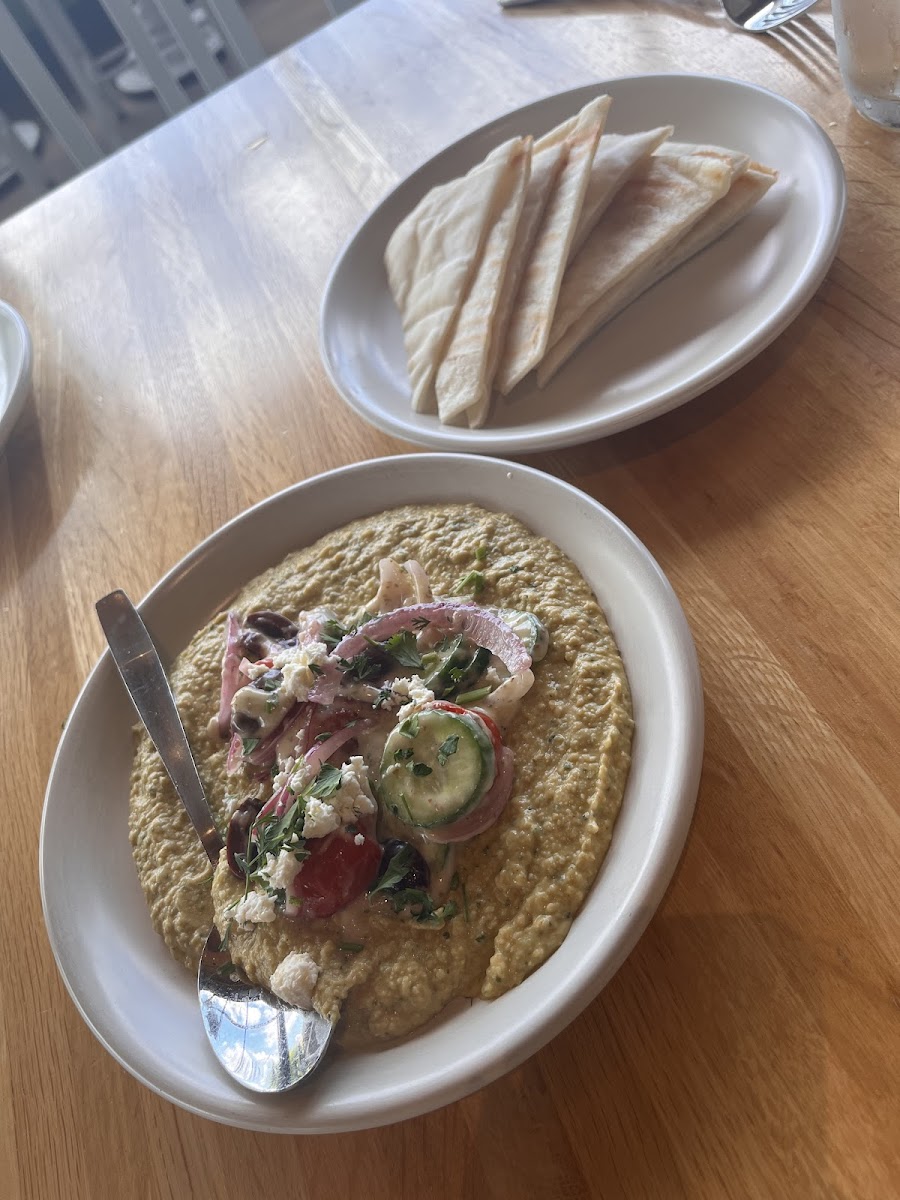 Mediterranean Hummus with GF Pita(not listed on the menu but the server let us know)