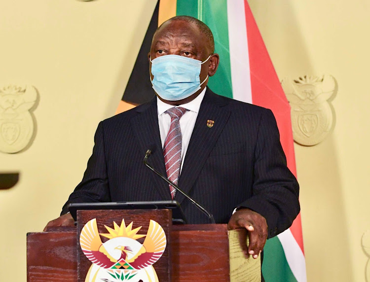 President Cyril Ramaphosa addressing SA on Thursday night.