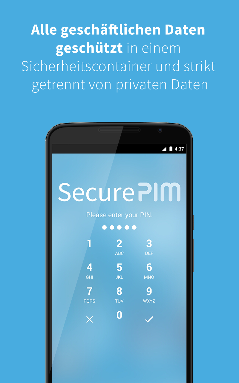 Android application SecurePIM screenshort