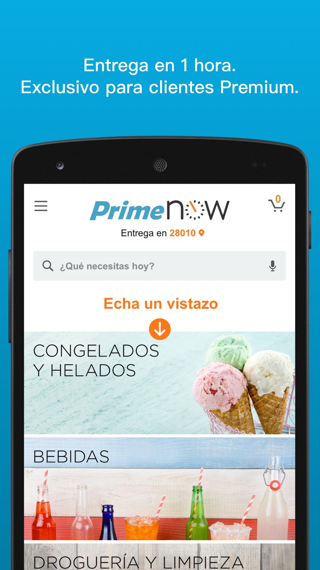 Android application Amazon Prime Now screenshort