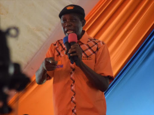 CAPTION:Bungoma ODM governor hopeful Alfred Khangati in a past function:PHOTOS BY BRIAN OJAMAA