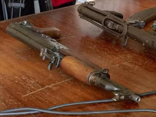 An armed thug was injured and three others arrested in a shootout in Lolgorian town on Wednesday night, and two AK 47 rifles and 31 bullets recovered. Photo/FILE
