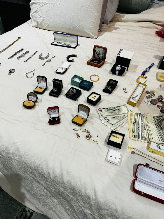 An assortment of jewellery restrained by the AFU.