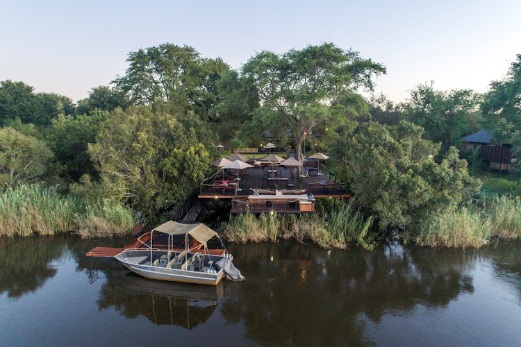 Mukwa River Lodge in Zambia overlooks the Zambezi.