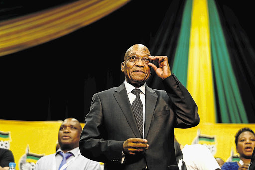 GRIM TALE: President Jacob Zuma addressing ANC Youth League leaders in Soweto