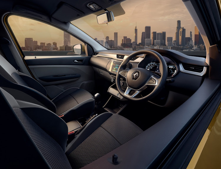 The basic interior is spiced up with a digital instrument cluster and an eight-inch touchscreen infotainment system.