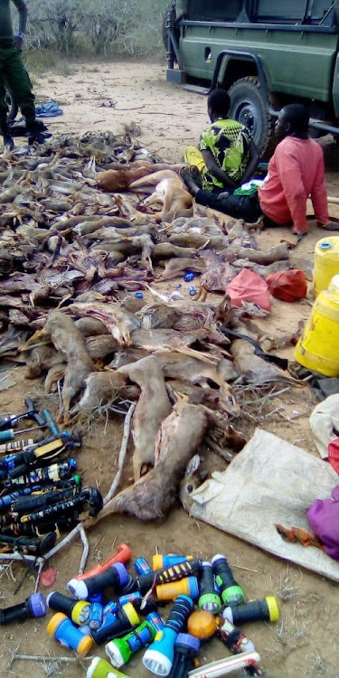 Illegal bush meat found in Galana.