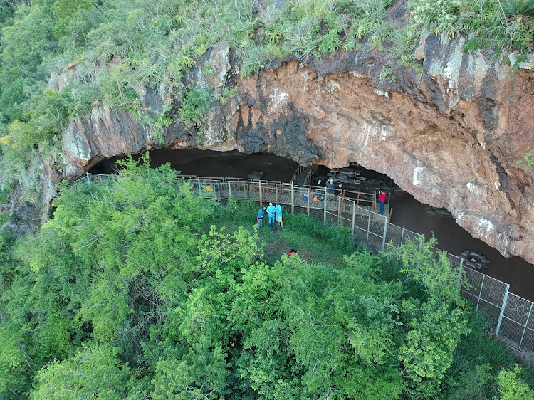 The entrance to Border Cave.