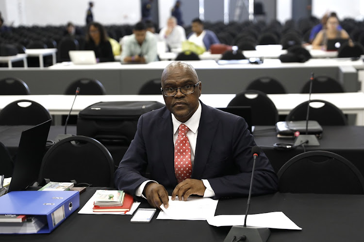 Willie Mathebula, Treasury's acting chief procurement officer, was the first witness called by the Zondo commission of inquiry into state capture in Parktown, Johannesburg on August 21 2018.
