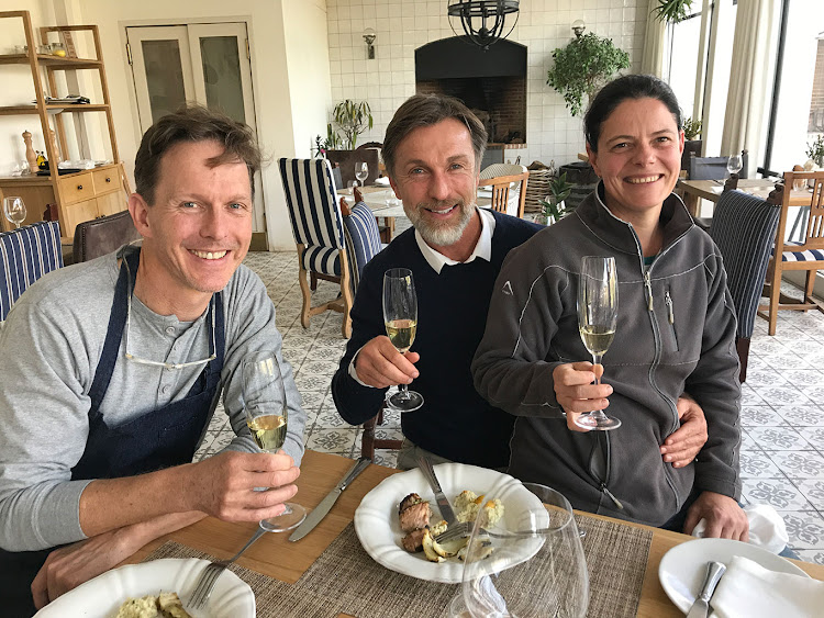 Chef Christiaan Campbell (left), Wade Bales (middle) and winemaker Lizelle Gerber (right)