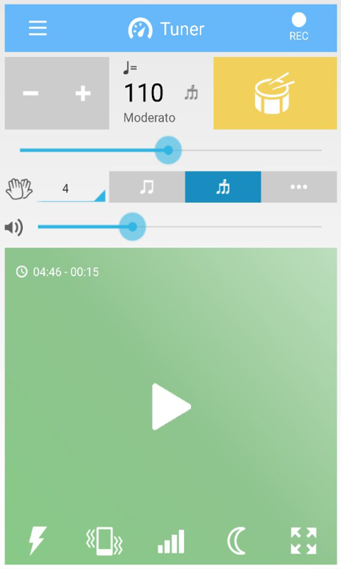 Android application Tuner & Metronome screenshort