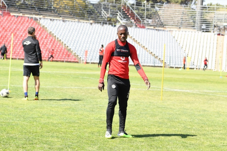 Ben Motshwari of Orlando Pirates during the Orlando Pirates media open day at Rand Stadium on August 01, 2018 in Johannesburg, South Africa.