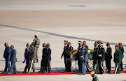 The body of former Zimbabwean president Robert Mugabe arrived in Harare, Zimbabwe, on September 11 2019. He died on September 6 in Singapore, after a long illness.