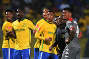 Sundowns players during the Absa Premiership match between Mamelodi Sundowns and SuperSport United at Lucas Moripe Stadium. Picture  Credit: Gallo Images