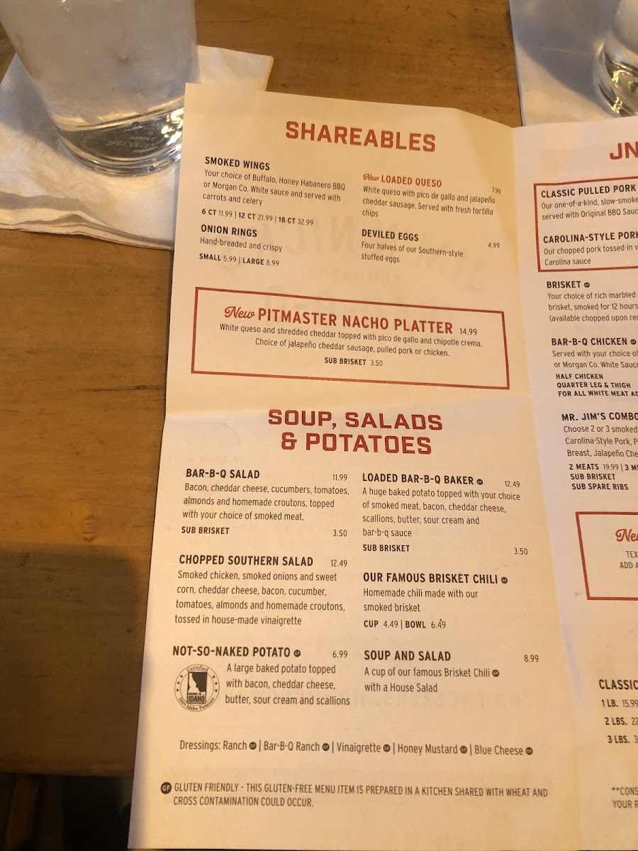 Right side of menu