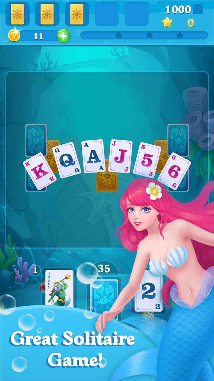 Android application Pyramid Solitaire Mermaid screenshort