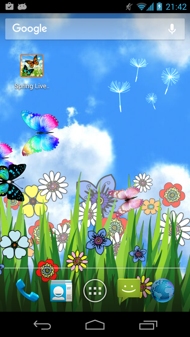 Android application Spring Live Wallpaper Pro screenshort